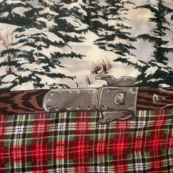 Vintage Ralph Lauren wool ski jump winter scarf made in Japan 34" square FLAWED - Picture 5 of 8